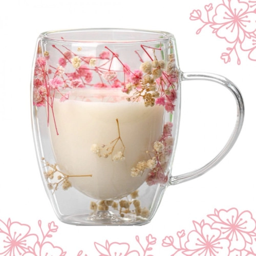 Termo pohár s dvojitou stenou s kvetmi 300 ml, 1 ks