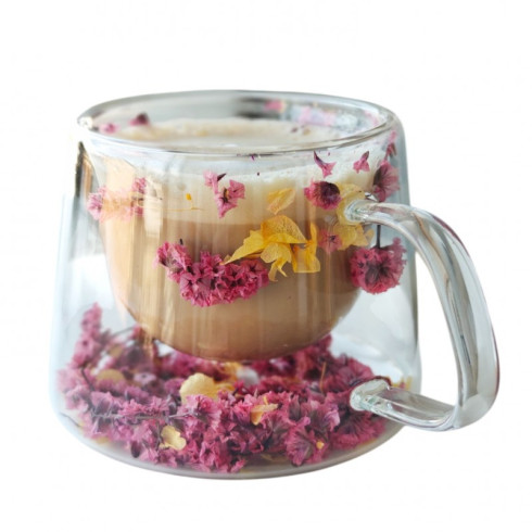 Termo pohár s kvetinovým dizajnom - 180 ml,1 ks