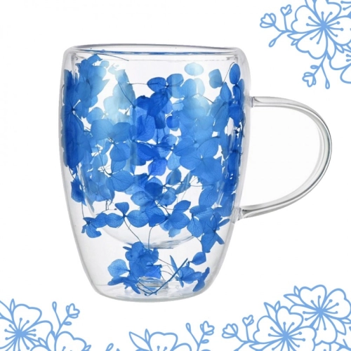 Termo pohár s modrými hortenziami 300 ml, 1ks
