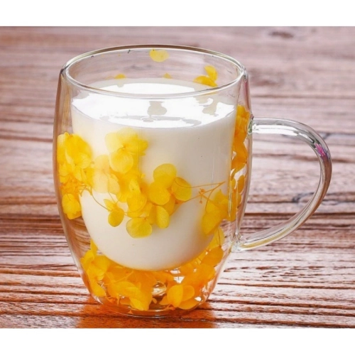 Termo pohár so žltými hortenziami 300 ml, 1ks