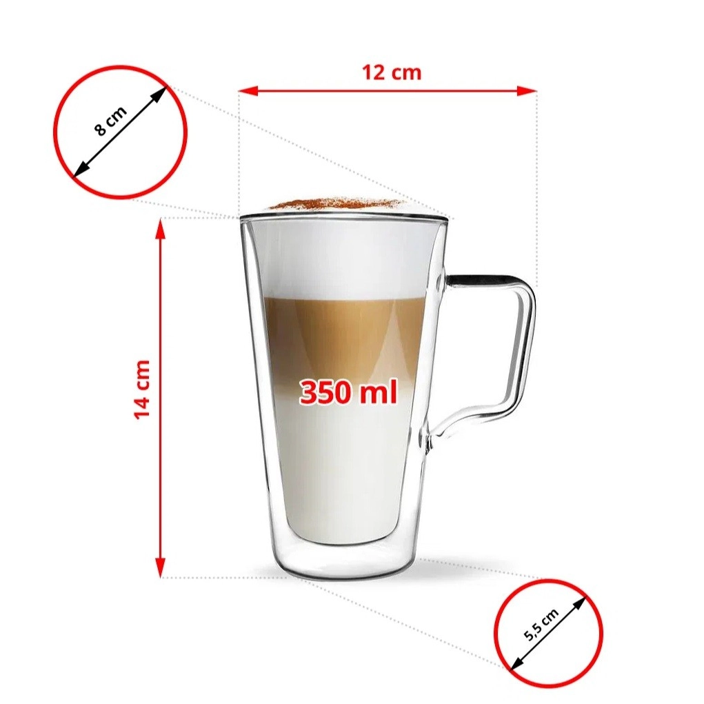 Termo poháre na kávu / caffe latté 350ml, 1 ks
