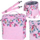 Termotaška na pláž a piknik 11l, ružová s kvetmi