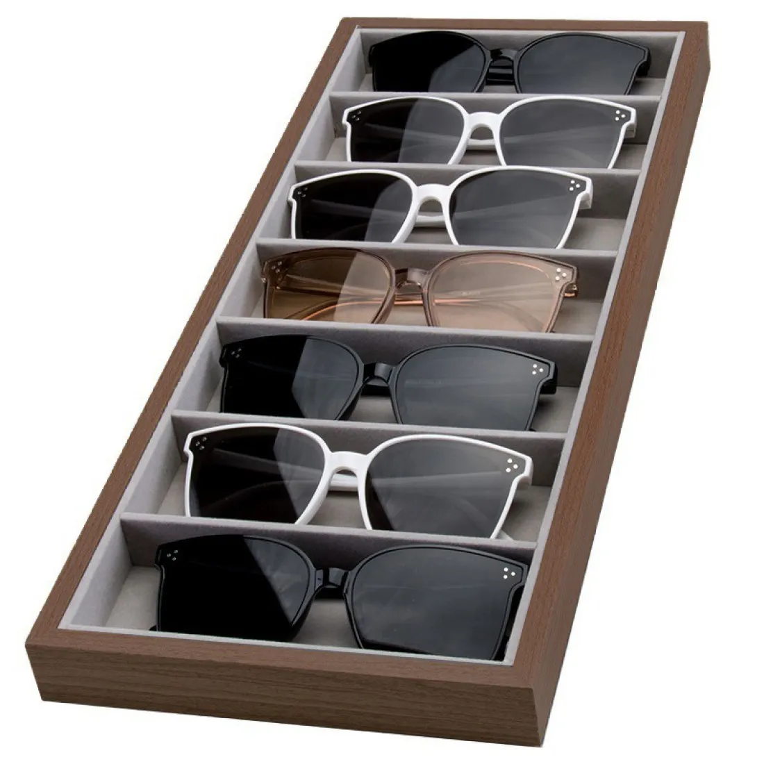 Úložný box, organizér na okuliare pre 7 ks