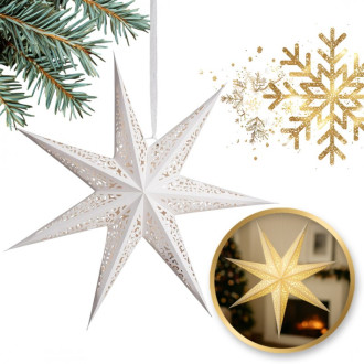 Veľká vianočná hviezda - biela 60 cm