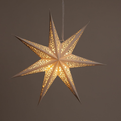 Veľká vianočná hviezda - biela 60 cm