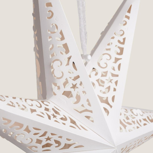 Veľká vianočná hviezda - biela 60 cm