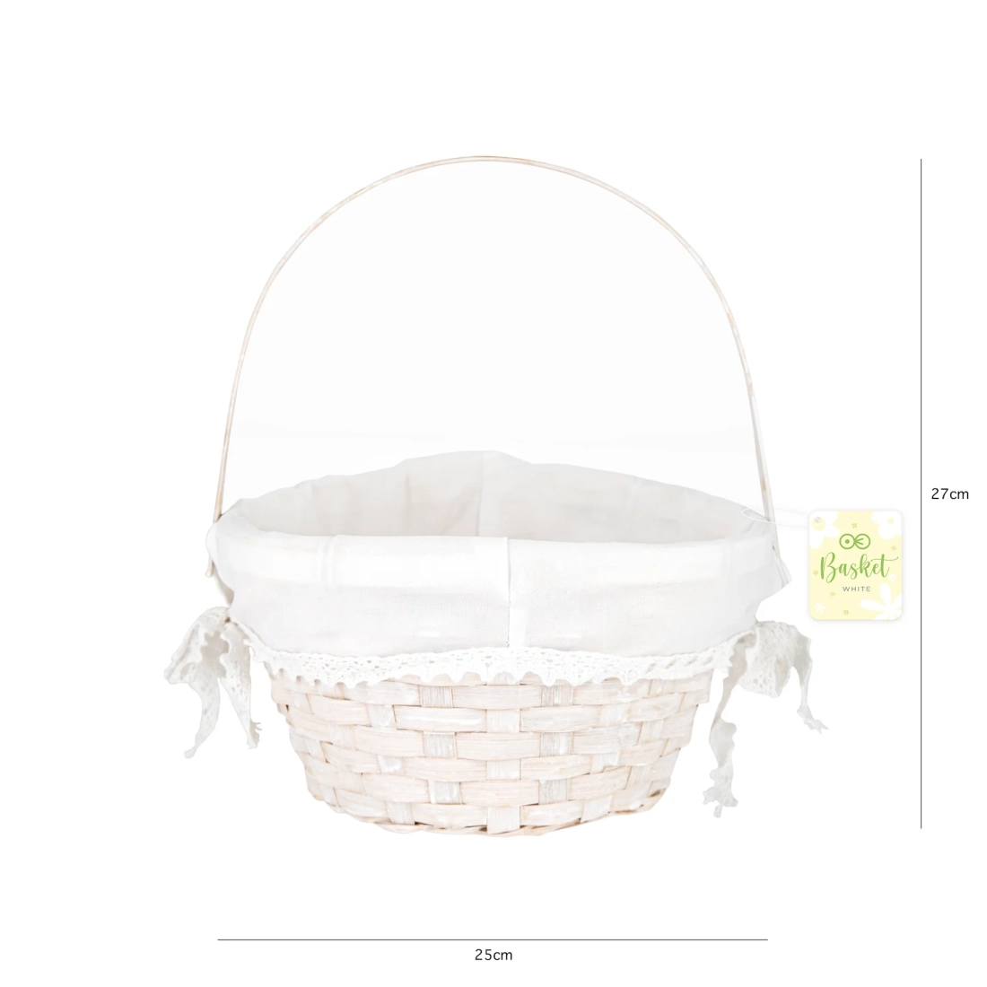 Coș de Paște pentru ouă – alb