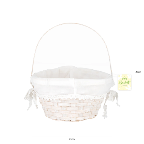 Velikonočna košarica za jajca – bela