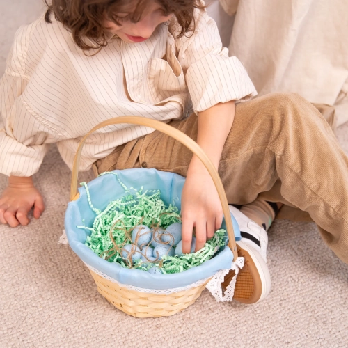 Velikonoční košík na vajíčka - modrý