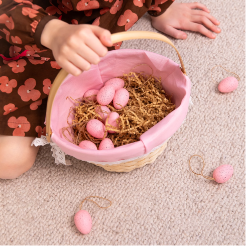 Veľkonočný košík na vajíčka - ružové