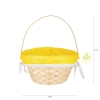 Húsvéti kosár sárga szövettel bélelve