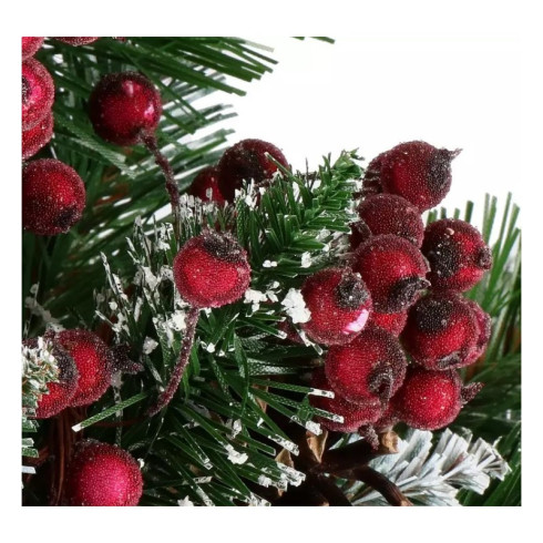 Vánoční dekorace červené jeřabiny, 20 ks