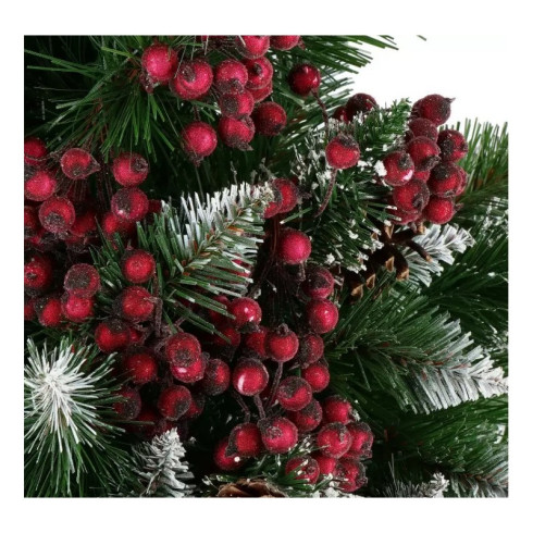 Vánoční dekorace červené jeřabiny, 20 ks