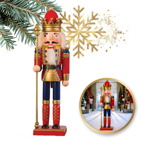 Vánoční figurka dřevěný Louskáček, 30 cm