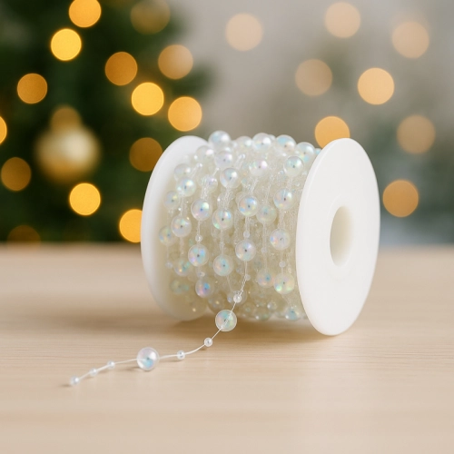 Vianočná girlanda z opálových korálikov, 10 m