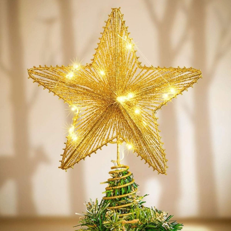 Vianočná LED hviezda na stromček, 30 cm