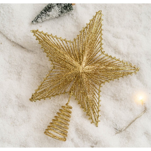 Vánoční LED hvězda na stromeček, 30 cm