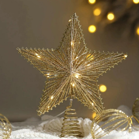 Vánoční LED hvězda na stromeček, 30 cm