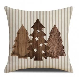Vánoční povlak na polštář 45 × 45 cm, stromečky