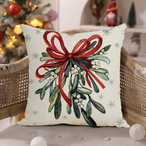 Vánoční povlak na polštář 45 × 45 cm, vánoční jmelí