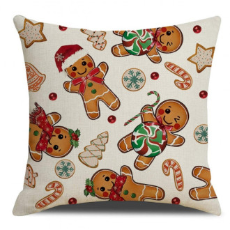 Vianočná obliečka na vankúš 45 × 45 cm, vianočné medovníky