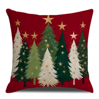 Vianočná obliečka na vankúš 45 × 45 cm, vianočný les