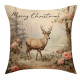 Vánoční povlak na polštář s motivem jelena, 45×45 cm