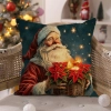 Vianočná obliečka na vankúš s motívom Santa Clausa, 45×45 cm