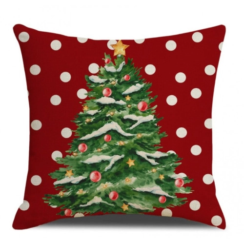 Vianočná obliečka na vankúš s motívom stromčeka, 45×45 cm