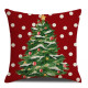 Vianočná obliečka na vankúš s motívom stromčeka, 45×45 cm