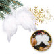 Vianočná ozdoba na stromček – anjelské krídla, biele