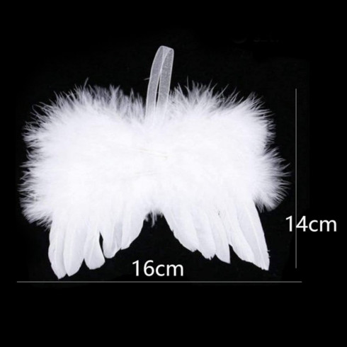 Vianočná ozdoba na stromček – anjelské krídla, biele