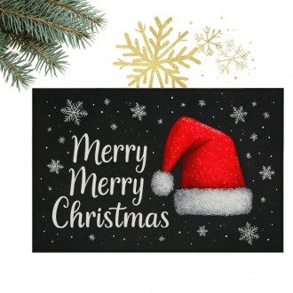 Vianočná rohožka 60 × 90 cm, čierna