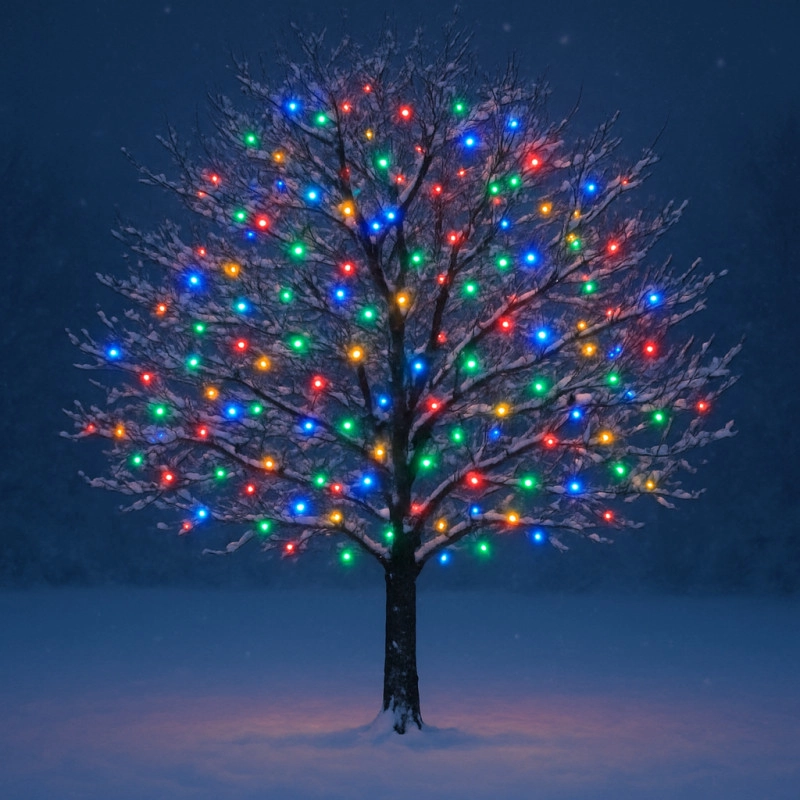 Vianočná svetelná reťaz 1 000 LED USB, multicolor, 100 m