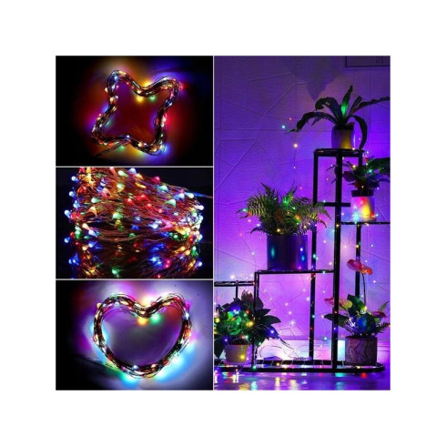 Vianočná svetelná reťaz 1 000 LED USB, multicolor, 100 m