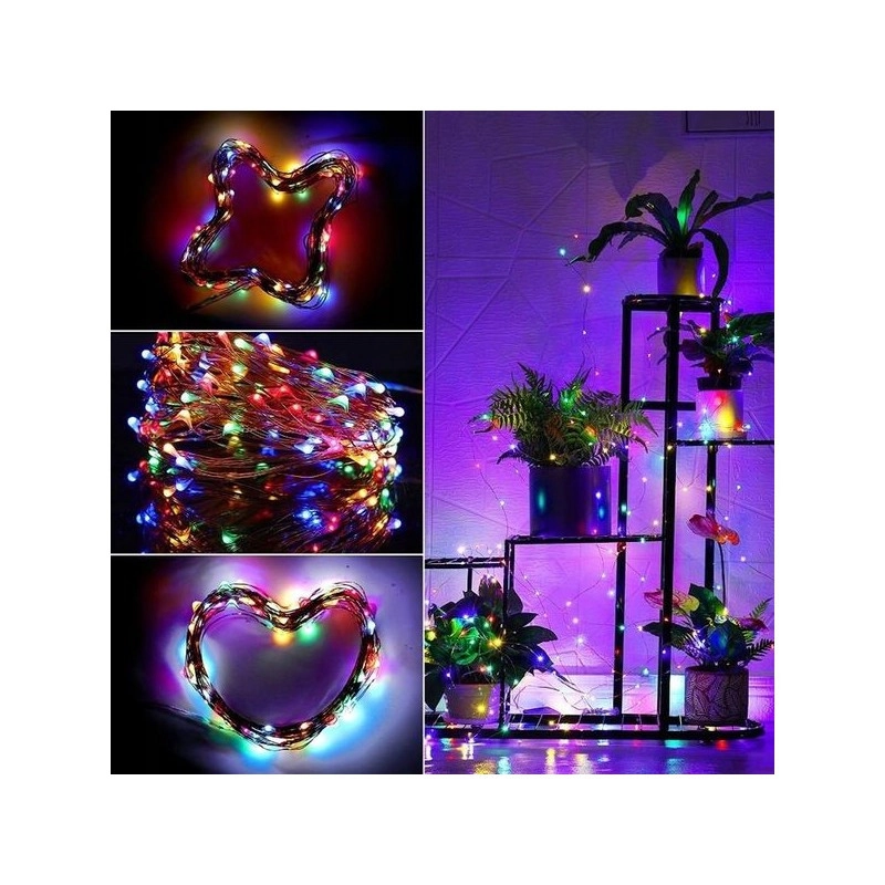 Vianočná svetelná reťaz 500 LED USB, multicolor, 50 m