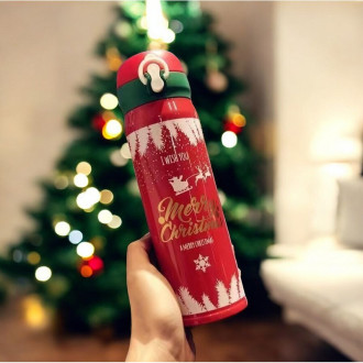 Vianočná termoska 500 ml, červená