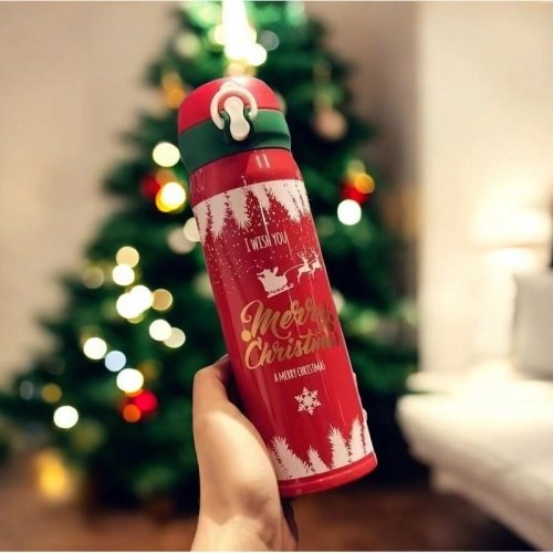 Vianočná termoska 500 ml, červená