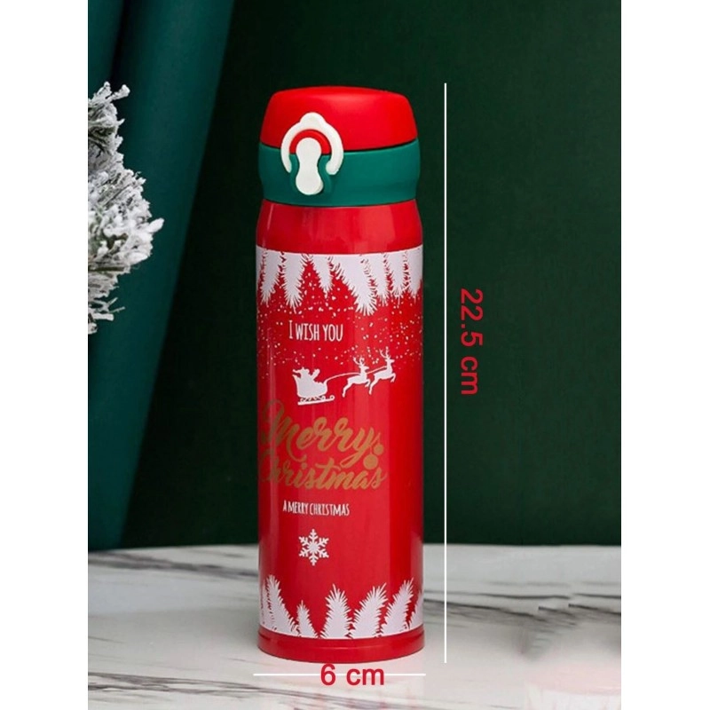 Vianočná termoska 500 ml, červená