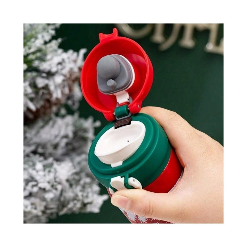 Vianočná termoska 500 ml, čierna