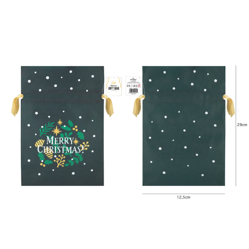 Božična darilna vreča z mašno – rdeča