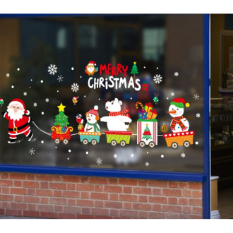 Vianočné farebné nálepky na okno, 2 ks