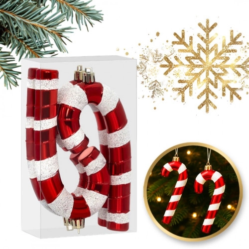 Vianočné ozdoby na stromček lízanky 14x7 cm, 4 ks