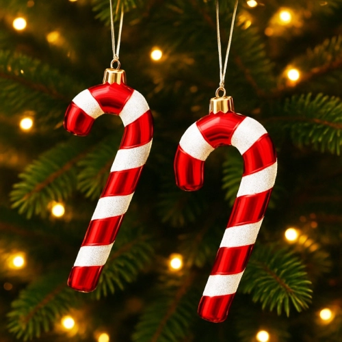 Vianočné ozdoby na stromček lízanky 14x7 cm, 4 ks