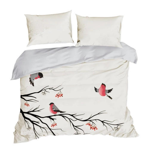 Vianočné posteľné obliečky Berry z bavlneného saténu 220x200 cm