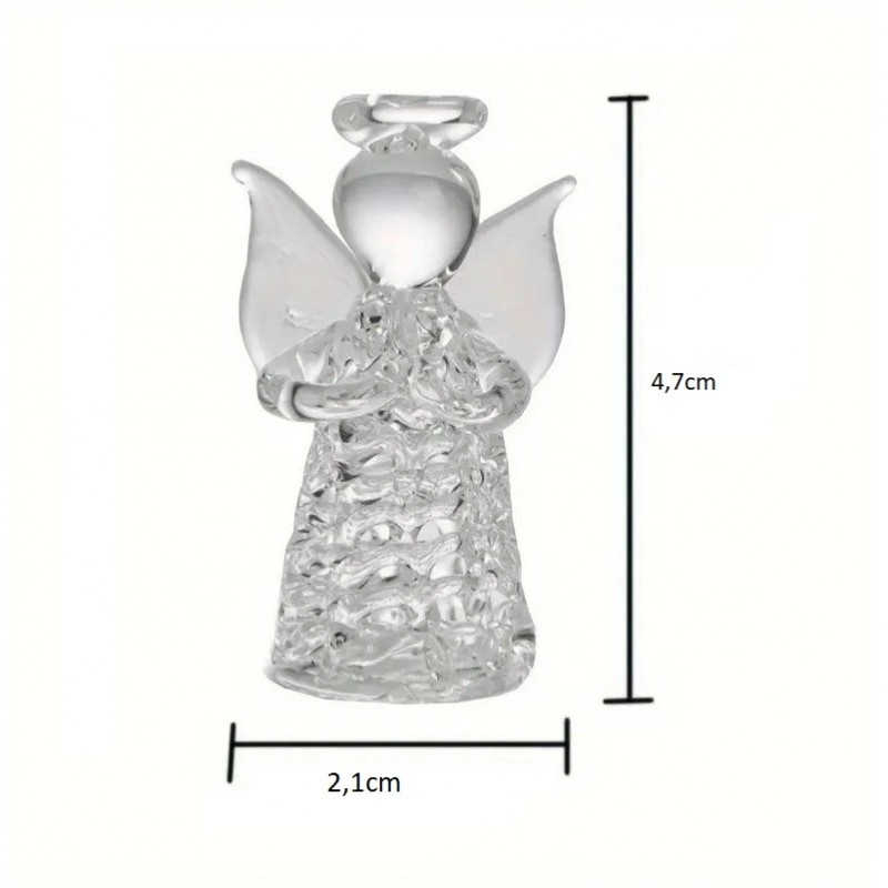 Vianočné sklenené anjeliky na zavesenie – sada 6 ks