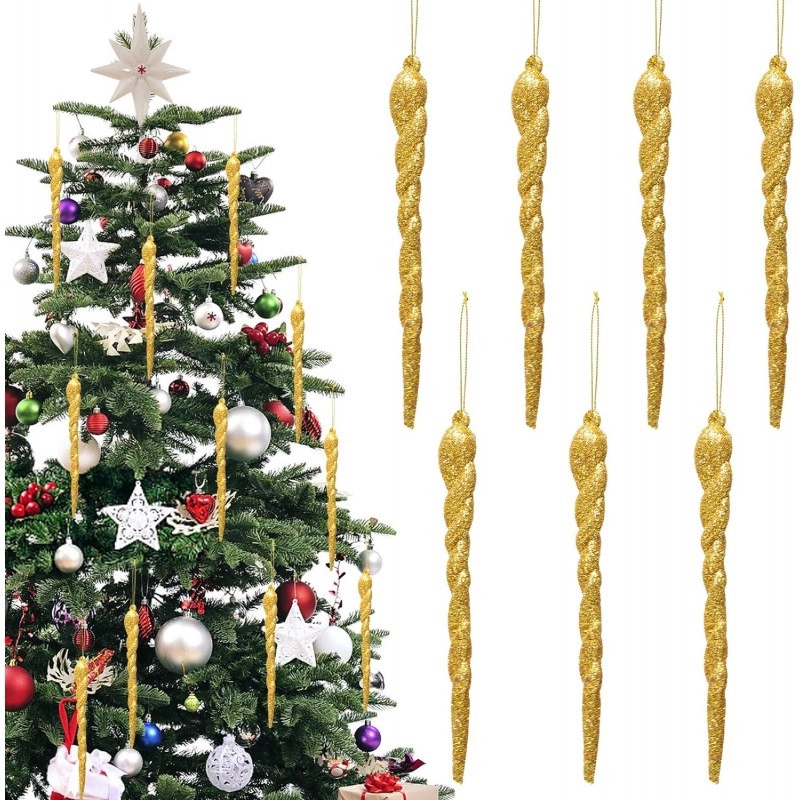 Vianočné zlaté ozdoby Cencúle, 5 ks