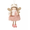 Vianočný anjel plyšový - ružový