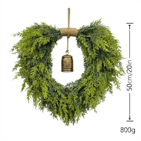 Vánoční dekorační věnec na dveře, 50 cm