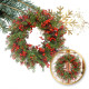 Vánoční dekorativní věnec na dveře, průměr 45 cm